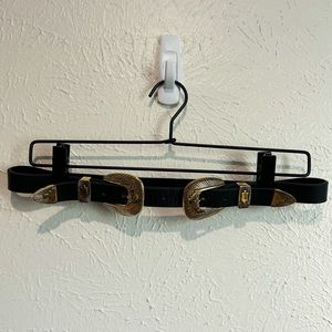 Black and gold western style belt
